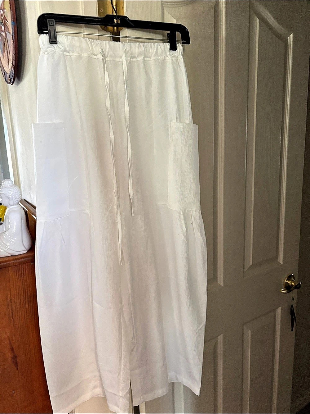 Wide Leg Pants in White Small